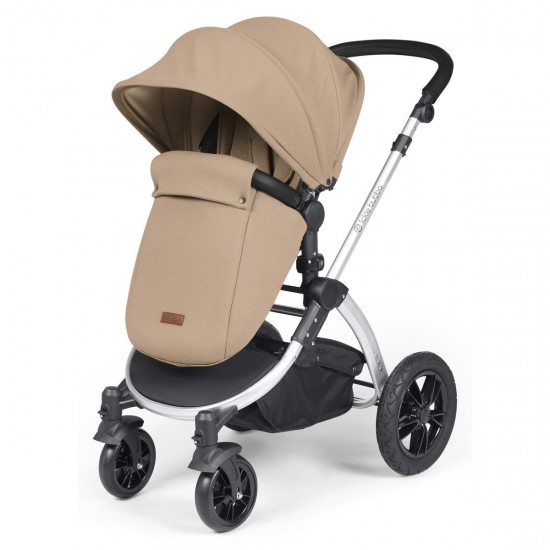 Ickle Bubba Stomp Luxe 2 in 1 Pram Bundle Desert Silver